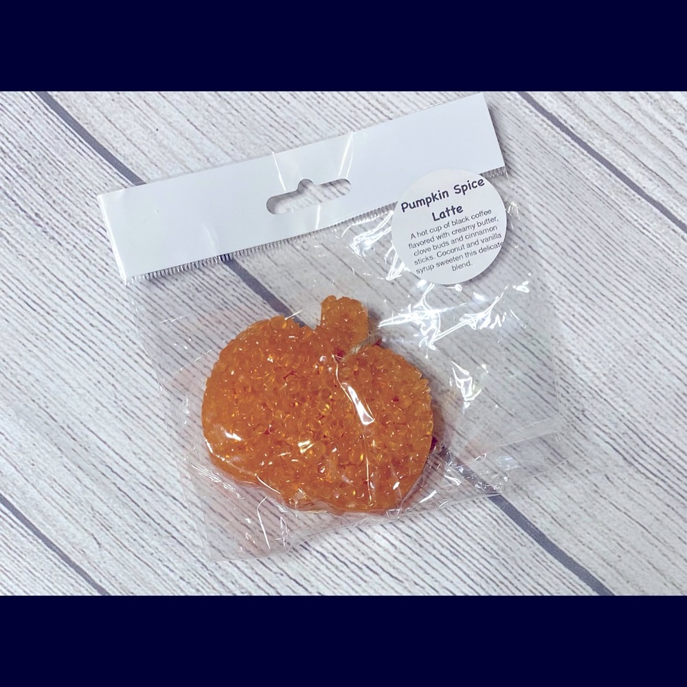 Pumpkin shape car freshie/pumpkin spice latte!